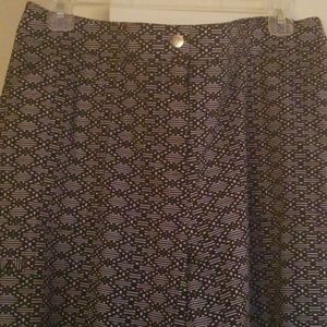 Navy blue and white Capris